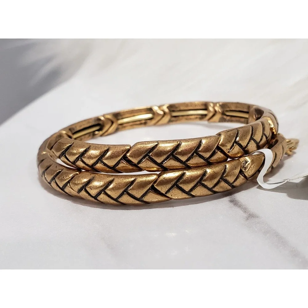 NEW Alex and Ani Bracelet NATURES WEAVE WRAP GOLD braided bracelet